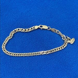 Sterling Silver Chain Bracelet with Friend Charm